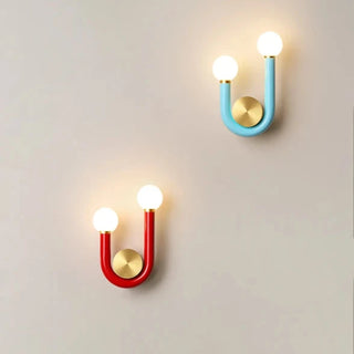 Safiya - Modern Double Head Gold Frame U-Shaped Wall Light