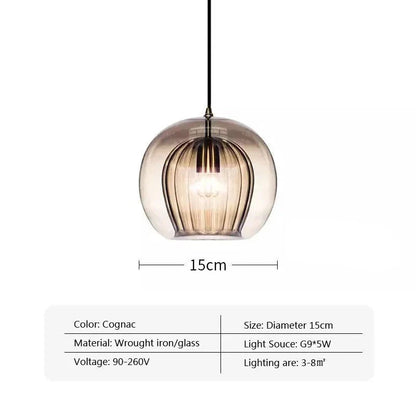 Anastasoula - Glass Double Shade Pendant Hanging Ceiling Light  Properties