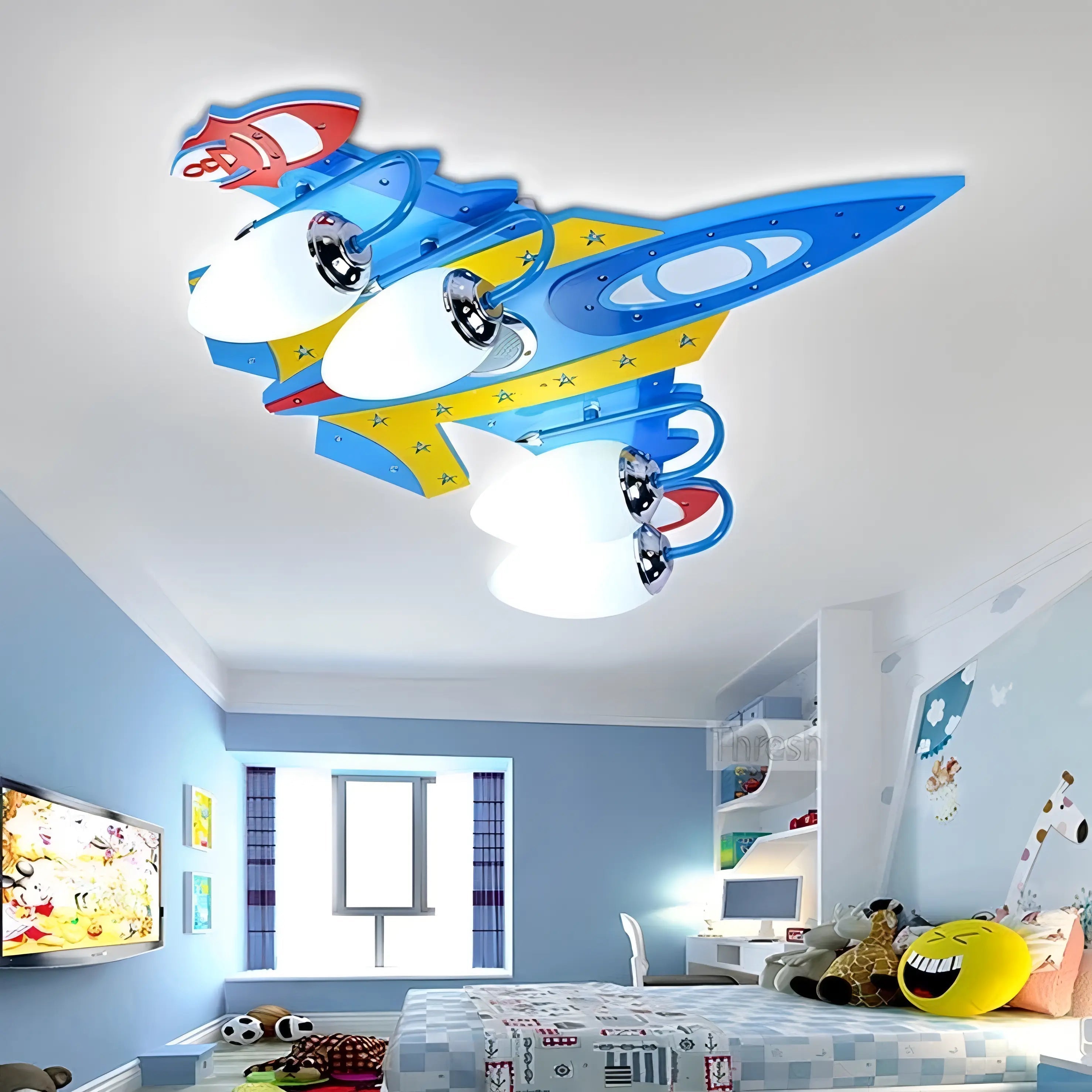 Holguin - LED Aeroplane Hanging Children's Ceiling Light