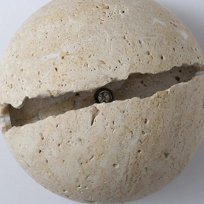 Burge - Retro  Natural Stone Round Wall Light