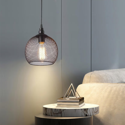 Cullen - Vintage Industrial Wire Cage Ceiling Pendant Light