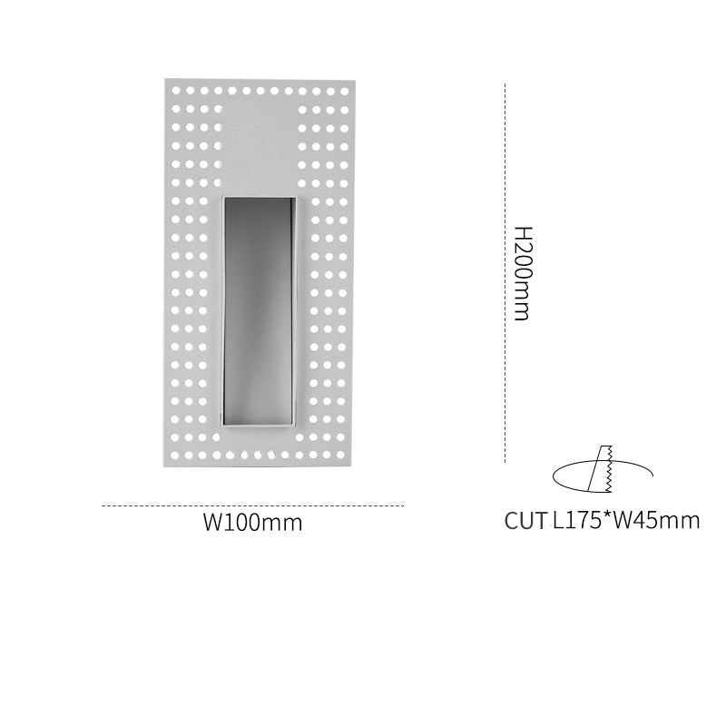 ETHELINDA - Recessed LED Frameless Downlight Step Wall Light