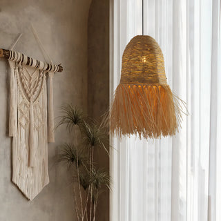 Sturm - Bamboo and Rattan Handmade Round Wicker Ceiling Light