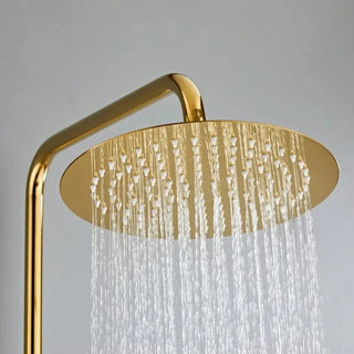 Goddard - Gold Swan Bathroom Rainfall Shower Set with Dual Handle Controls
