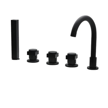 Herrera - Modern Waterfall 5 Piece Bathtub Tap and Shower Set