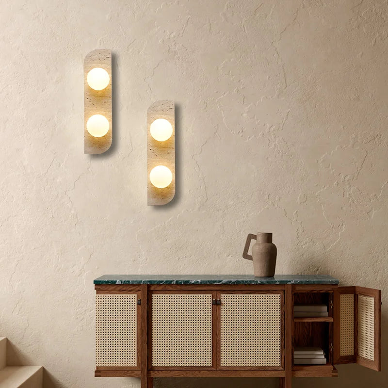 Choi - Retro Natural Stone Wall Light