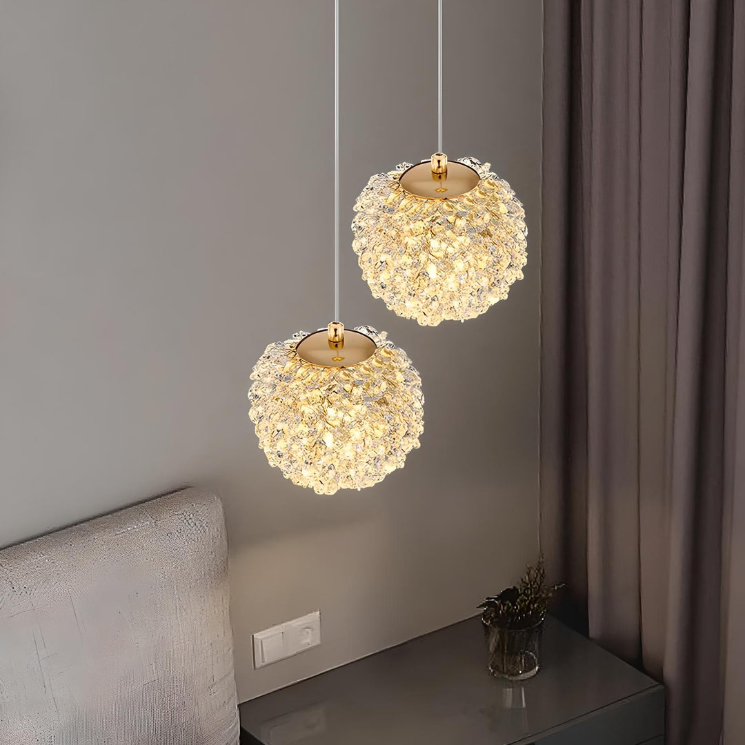 Hannah - Modern Gold Crystal Ball Pendant Ceiling Light