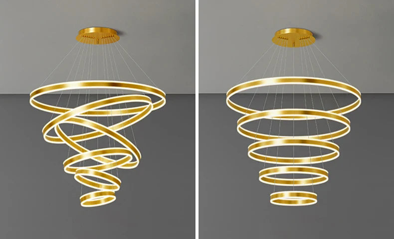 Jenru - Modern Multi Ring Hanging Ceiling Chandelier