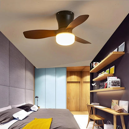 Marlene - Modern Ceiling Fan with Integrated Round Light