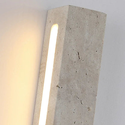 Malachi - Natural Thin Stone Slit LED Wall Light Modern Strip