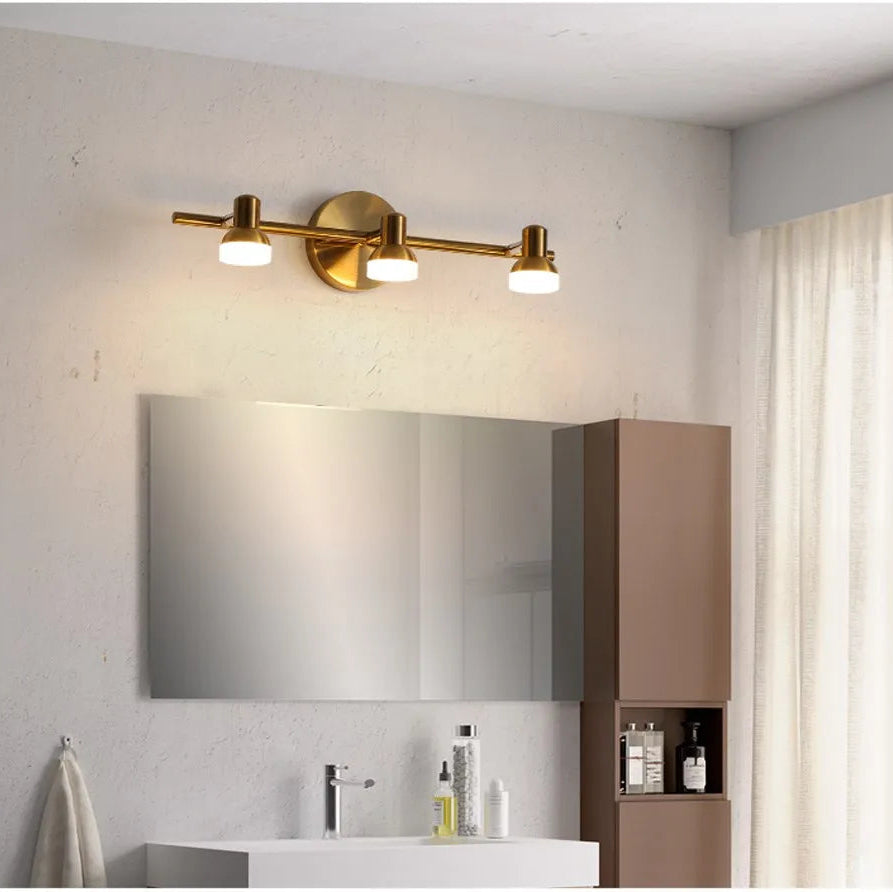 Halley - Modern Brass Adjustable Heads Vanity Light
