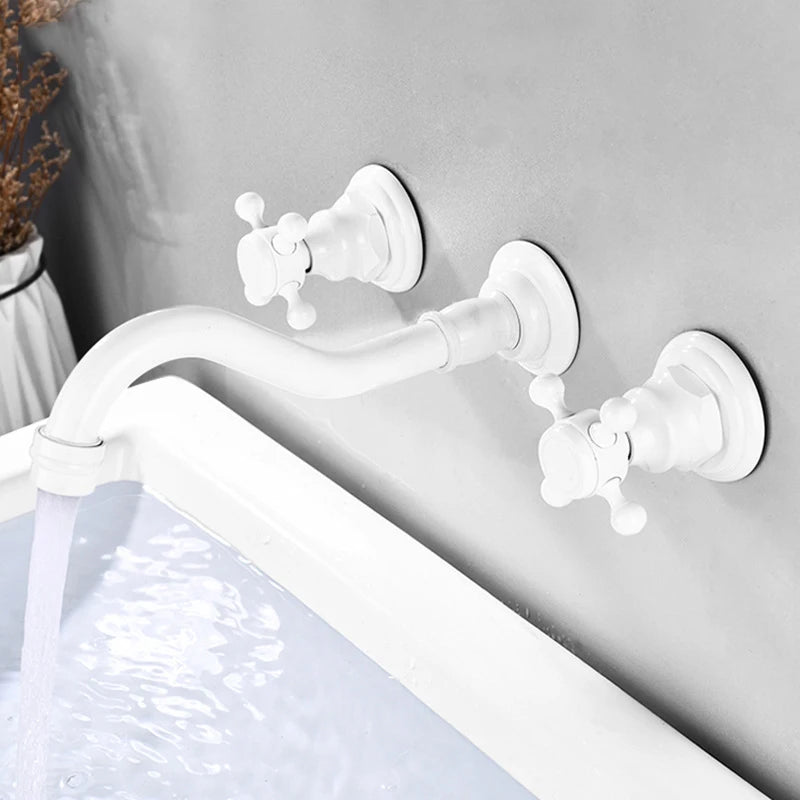 Maira - Vintage Style Dual Handle Hot/Cold Mixer Wall Tap