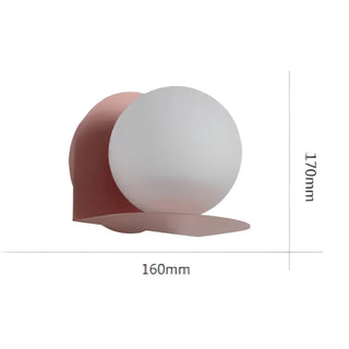 Silvana - Modern Nordic Coloured Body Milk White Shade LED Wall Light