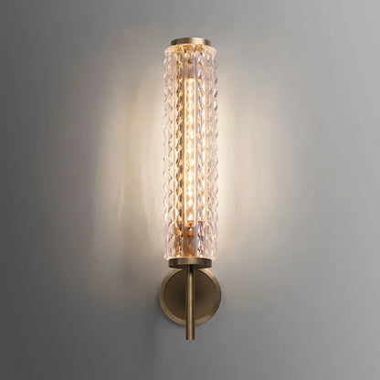 Tariq - Modern Gold Studded Crystal Glass Wall Light