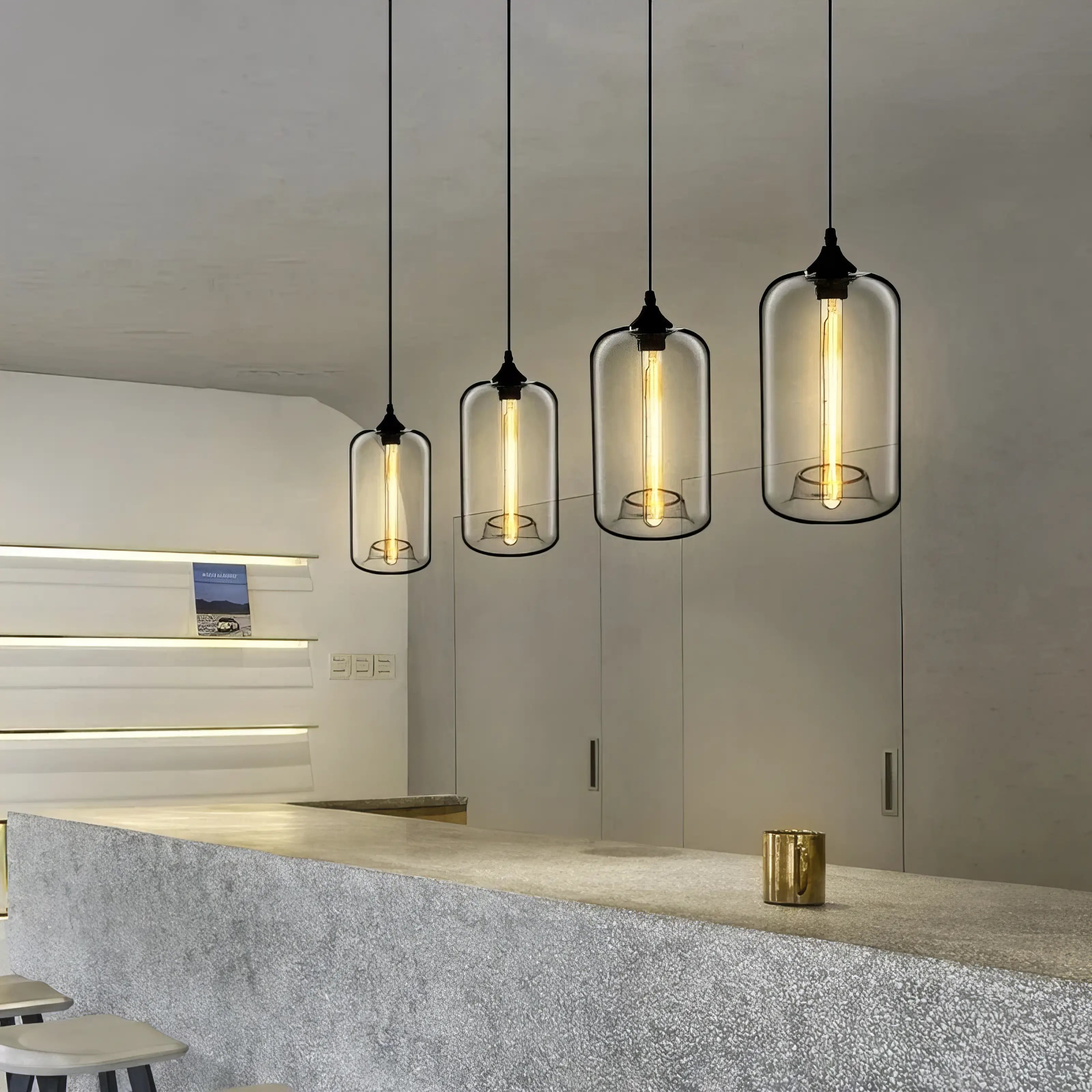 Kelly - Transparent Glass Pendant Ceiling Light