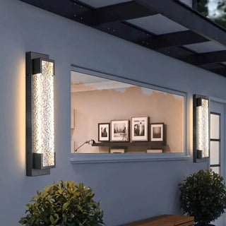 Waldron - Modern Stainless Steel LED Patterned Glass Wall Light