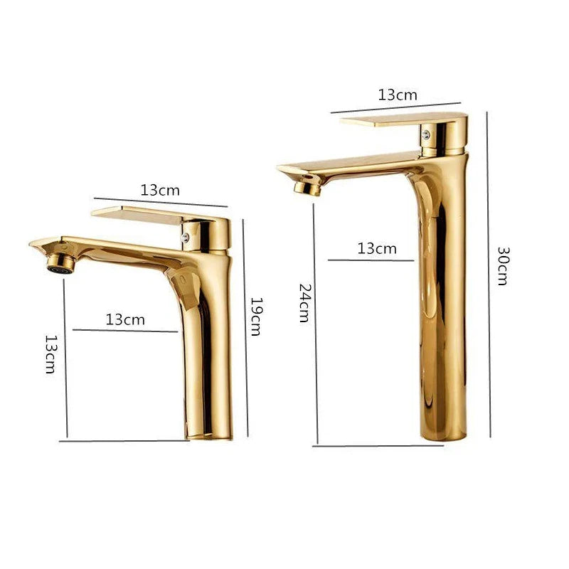 Houghton - Modern Brass Single Lever Basin Mixer Tap