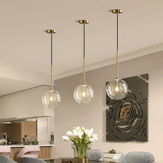 Phoenix - Modern Transparent Glass Ball Hanging Pendant Ceiling Light