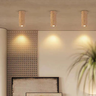 Orsola - Cylindrical Natural Stone Ceiling Light