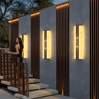 Baez - Marble Style Outdoor LED Wall Light Bar