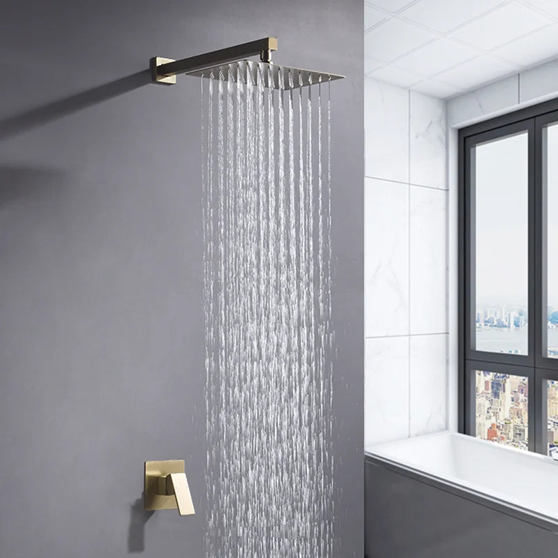 Bryan - Wall Mounted Rainfall Shower Set Single Lever