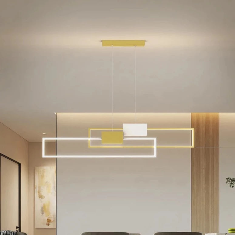 Elysia - Long Thin Modern Hanging LED Chandelier