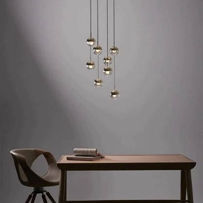 Rayne - Half Transparent Hanging Crystal Ball Pendant Ceiling Light