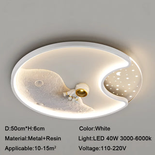 Kenyon - Surface Mounted Astronaut LED Round Ceiling Light Children's Room