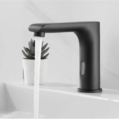 Luz - Modern Angled Spout Matte Black Touch-less Tap
