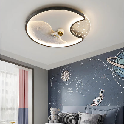 Kenyon - Surface Mounted Astronaut LED Round Ceiling Light Children's Room