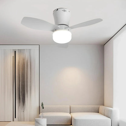 Marlene - Modern Ceiling Fan with Integrated Round Light