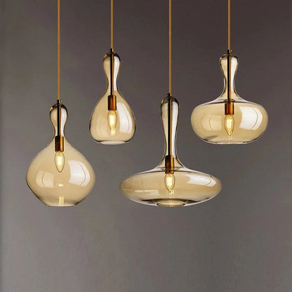 Kristal - Modern Hanging Dome Shaped Coloured Glass Pendant Ceiling Light