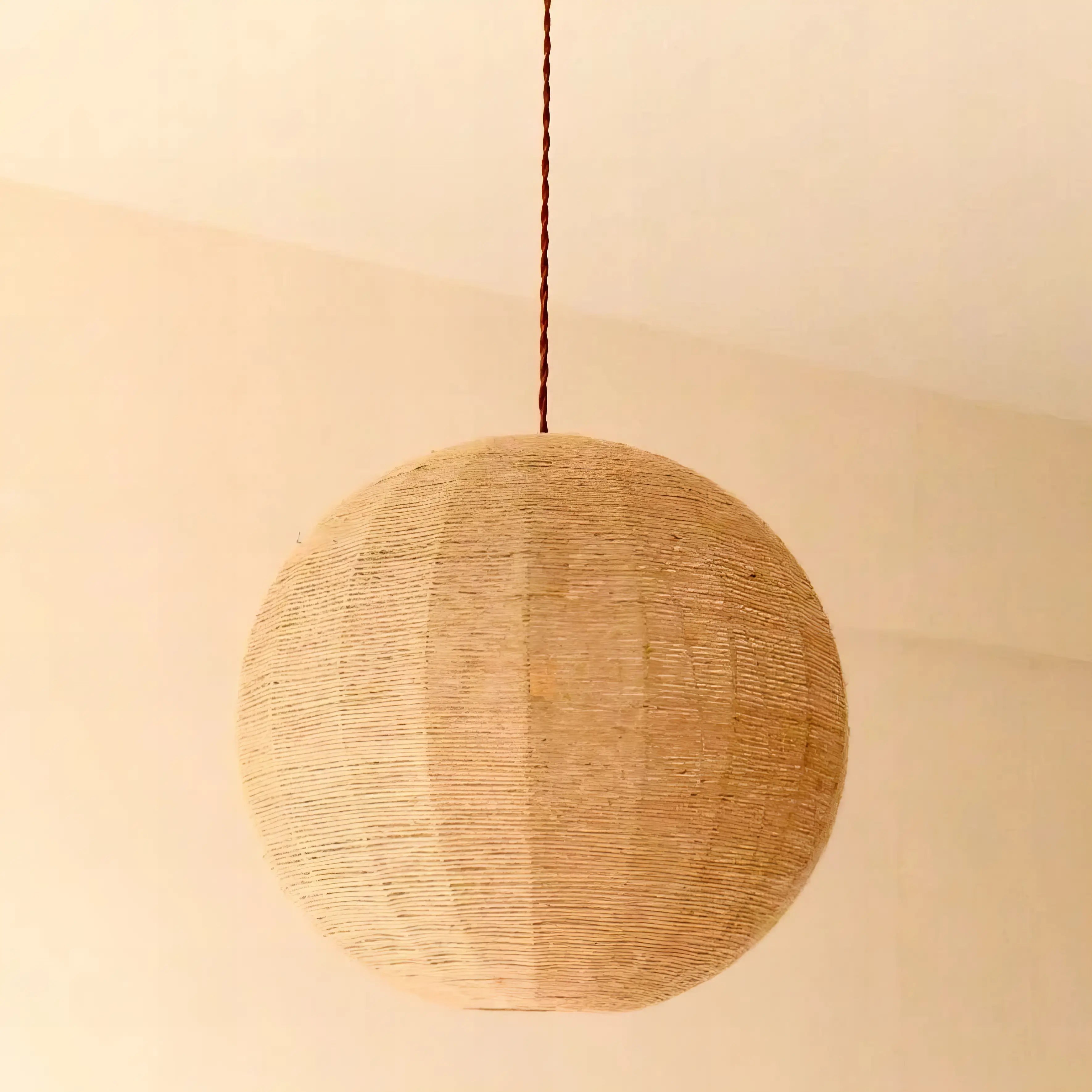 Graham - Handmade Fabric Round Ball Pendant Ceiling Lamp