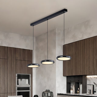 Omari - Modern Multi Head Black Dish Hanging Round Ceiling Light