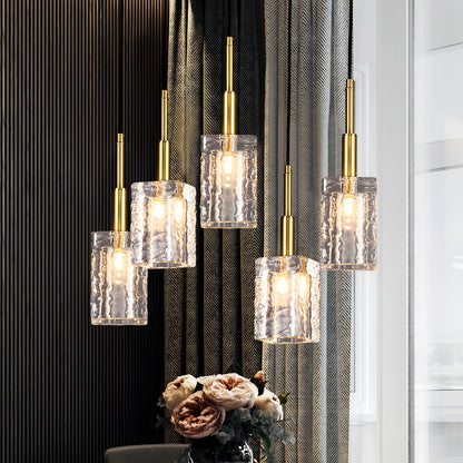 Aarav - Gold Glass Hanging Pendant Ceiling Light