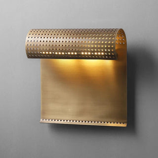 Dayna - Modern Black Brass Curved Downlight Curling Wall Light