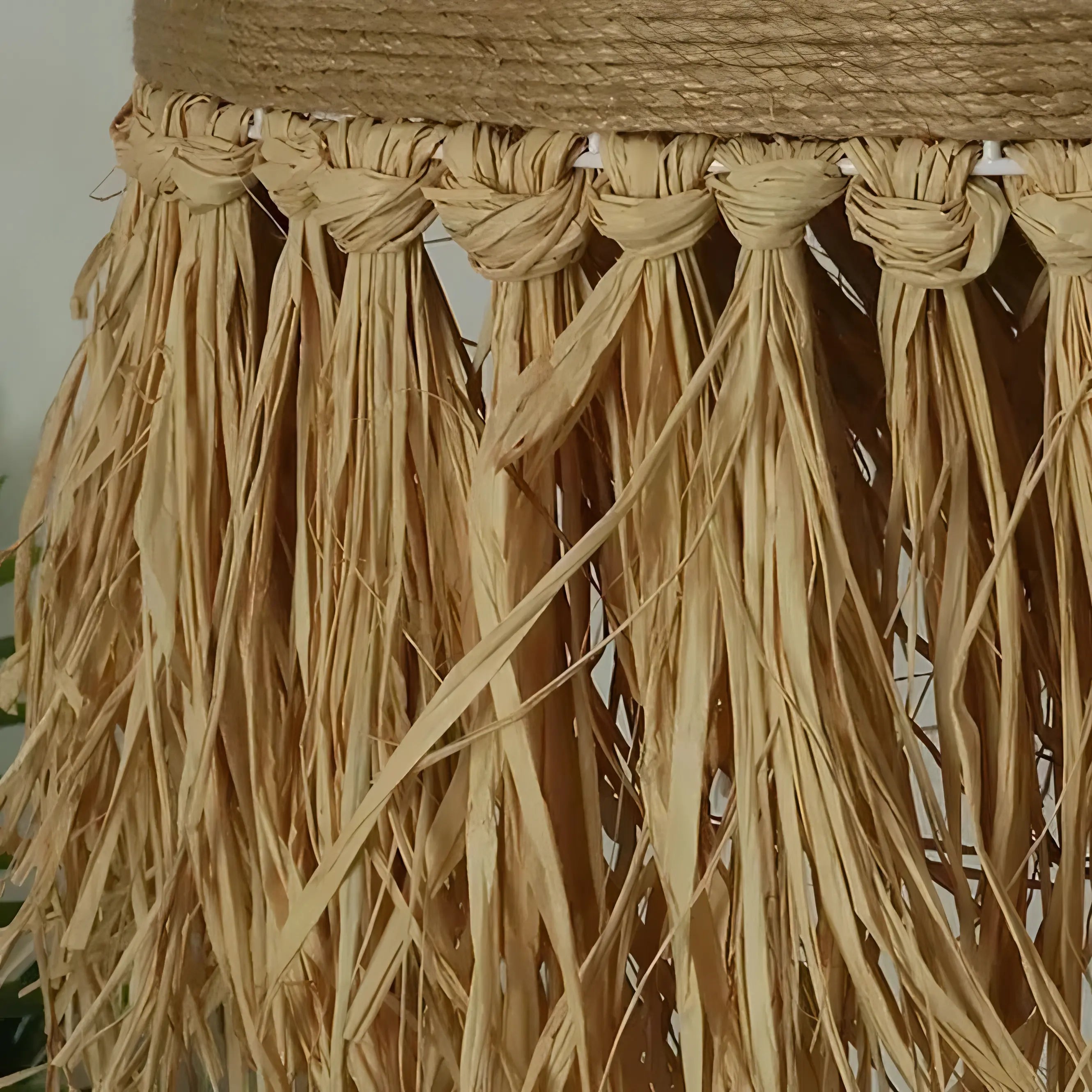 Anika - Wicker Hand-Knitted Pendant Round Ceiling Light