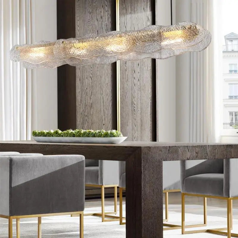 Nixon - Modern Textured Thin Glass Ceiling Light Chandelier
