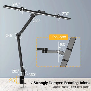 Cormier - LED Desk Light with Clamp, 24W Ultra Bright Light