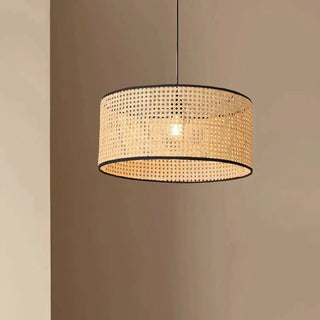 Ruben - Chinese Rattan Bamboo Perforated Hanging Pendant Ceiling Light