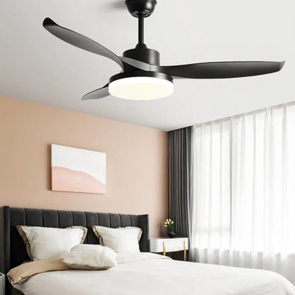 Johana - Modern 3-Blade Ceiling Fan with Integrated Round LED Light