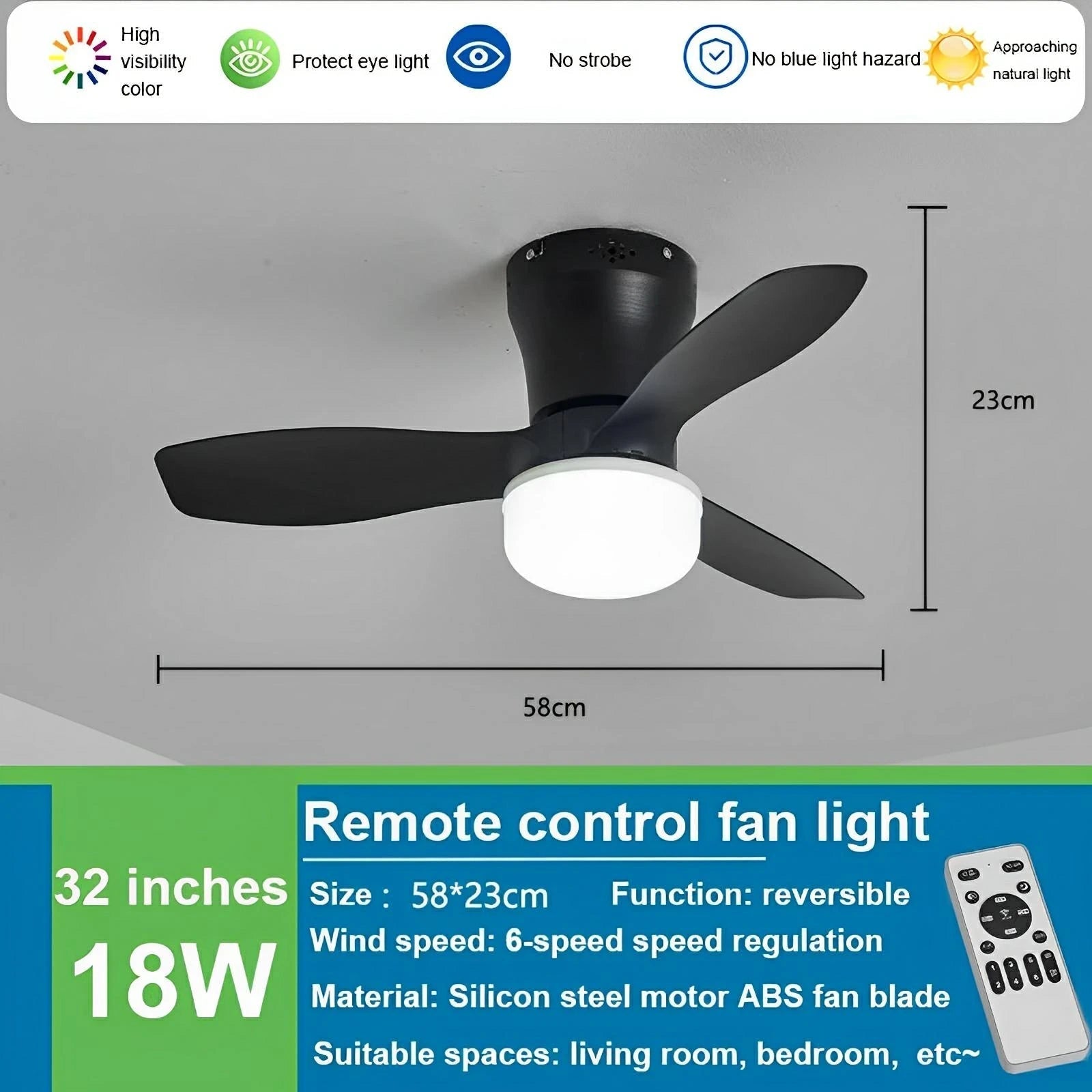 Marlene - Modern Ceiling Fan with Integrated Round Light