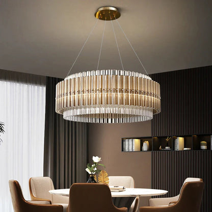 Lana - Modern Golden Glass Pendant Chandelier
