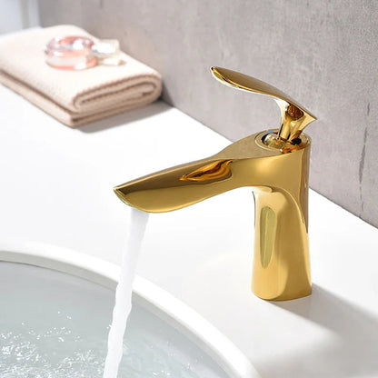 Wylie - Modern Brass Single Lever Deck Mounted Basin Mixer Tap