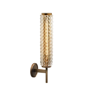 Tariq - Modern Gold Studded Crystal Glass Wall Light