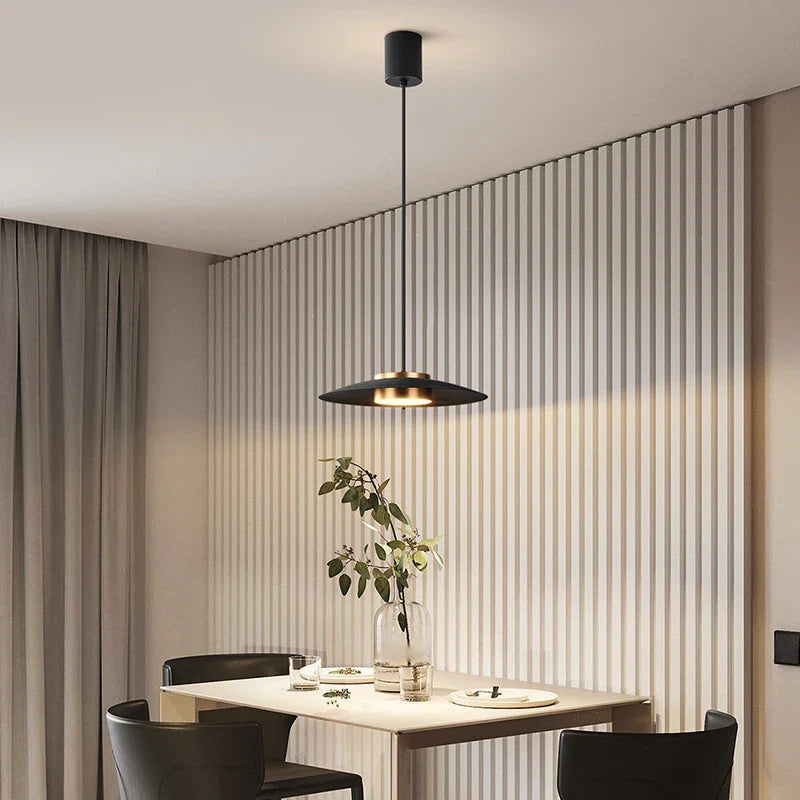 Duane - Modern Hanging Disc Gold Body Ceiling Pendant Light