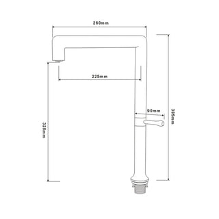 Jaylyn - Modern Single Handle Swivel Kitchen Tap