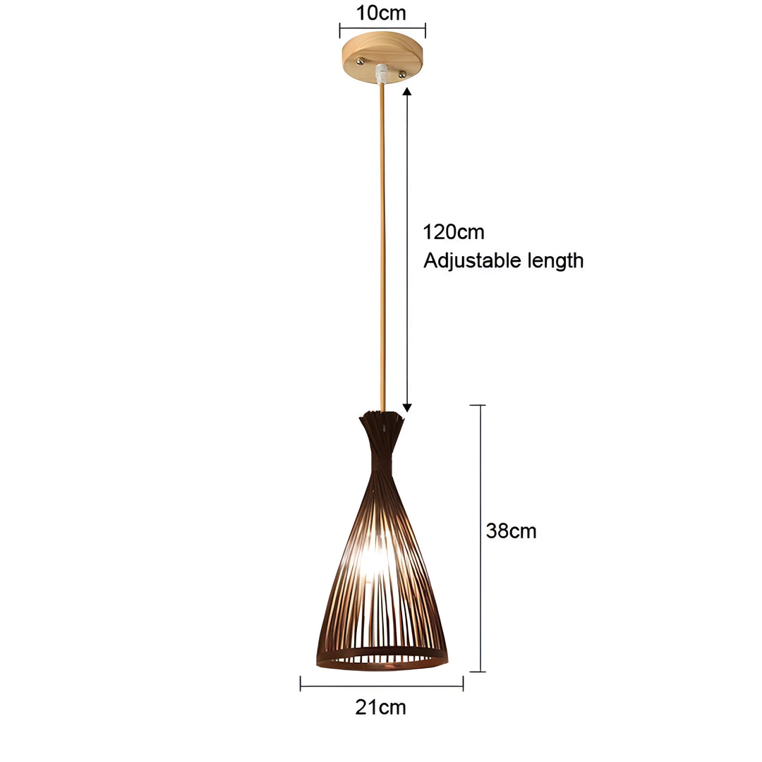 Emily - Hanging Bamboo Weaving Pendant Light