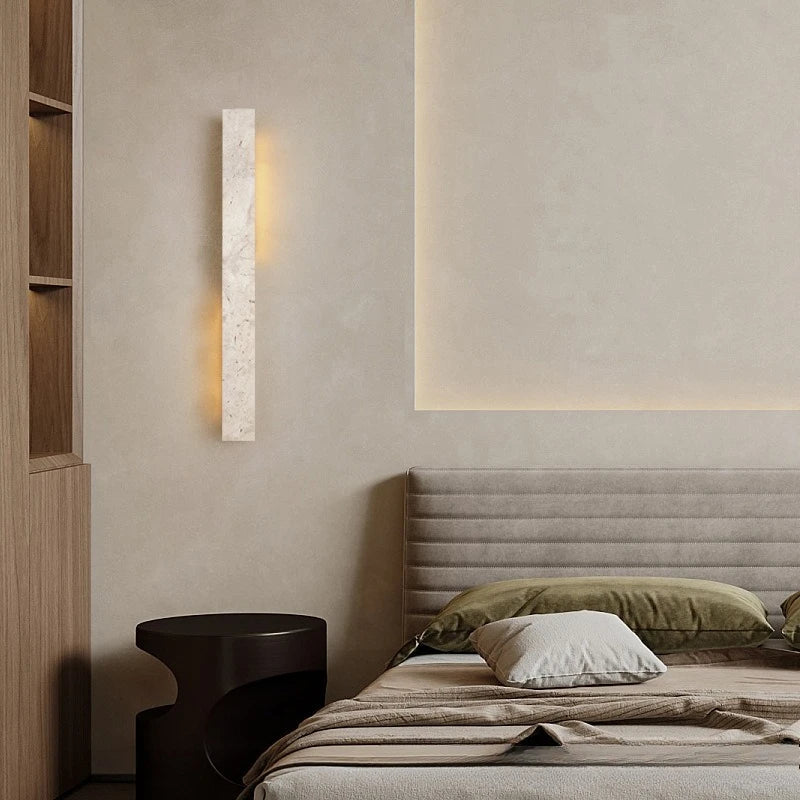 Malachi - Natural Thin Stone Slit LED Wall Light Modern Strip
