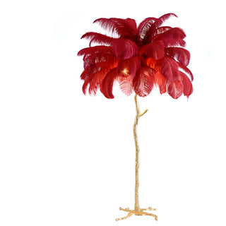 Caio - Ostrich Feather Tree Floor Lamp